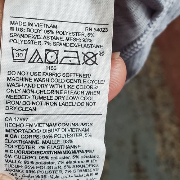 Old Navy Active Go-Dry Breathe On Floral Imprint Girls Grey Top Size 8 / M NWT - Picture 7 of 8